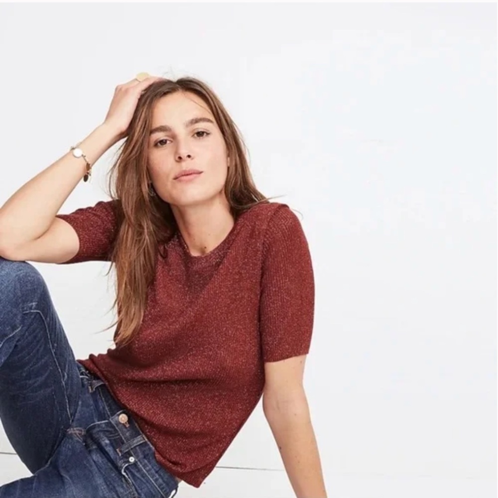 Madewell Sparkle Ribbed Sweater
